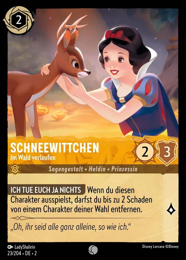 Schneewittchen - Im Wald verlaufen — Disney Lorcana Charakter card from Rise of the Floodborn