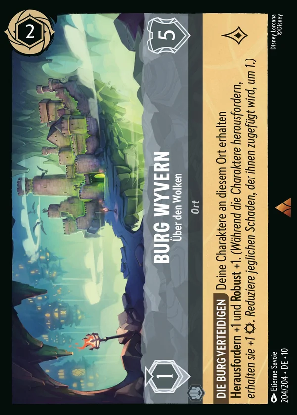 Burg Wyvern - Über den Wolken — Disney Lorcana Ort card from Whispers in the Well