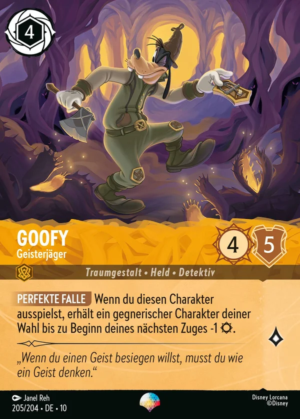 Goofy - Geisterjäger — Disney Lorcana Charakter card from Whispers in the Well
