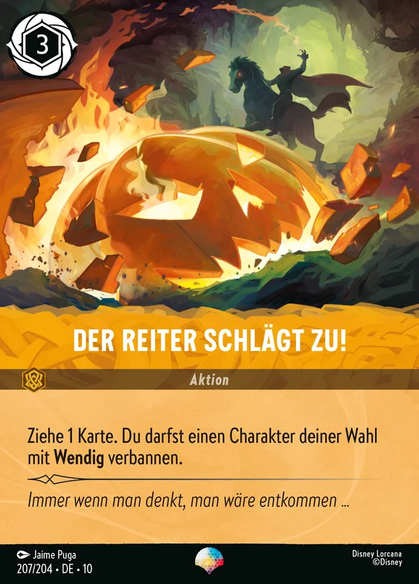 Der Reiter schlägt zu! — Disney Lorcana Aktion card from Whispers in the Well