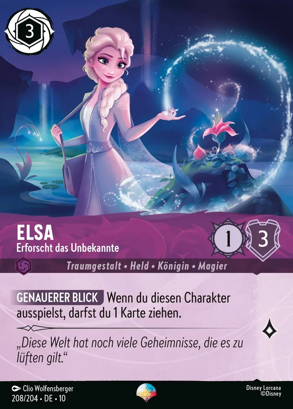 Elsa - Erforscht das Unbekannte — Disney Lorcana Charakter card from Whispers in the Well