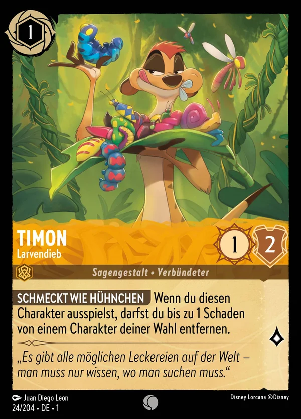 Timon - Larvendieb — Disney Lorcana Charakter card from The First Chapter