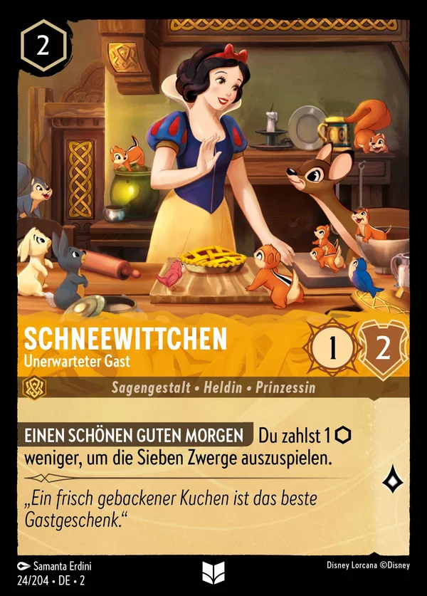 Schneewittchen - Unerwarteter Gast — Disney Lorcana Charakter card from Rise of the Floodborn