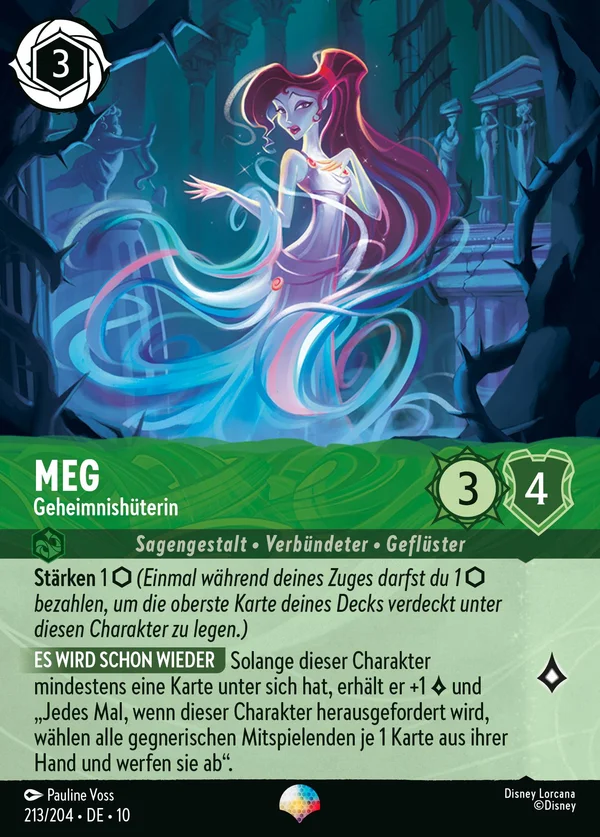 Meg - Geheimnishüterin — Disney Lorcana Charakter card from Whispers in the Well
