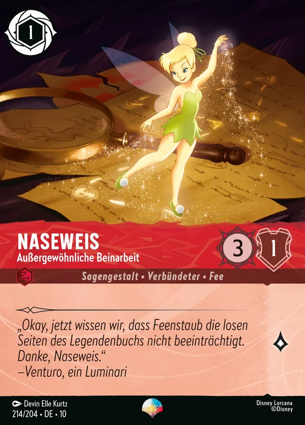 Naseweis - Außergewöhnliche Beinarbeit — Disney Lorcana Charakter card from Whispers in the Well