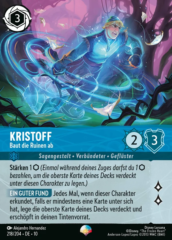 Kristoff - Baut die Ruinen ab — Disney Lorcana Charakter card from Whispers in the Well