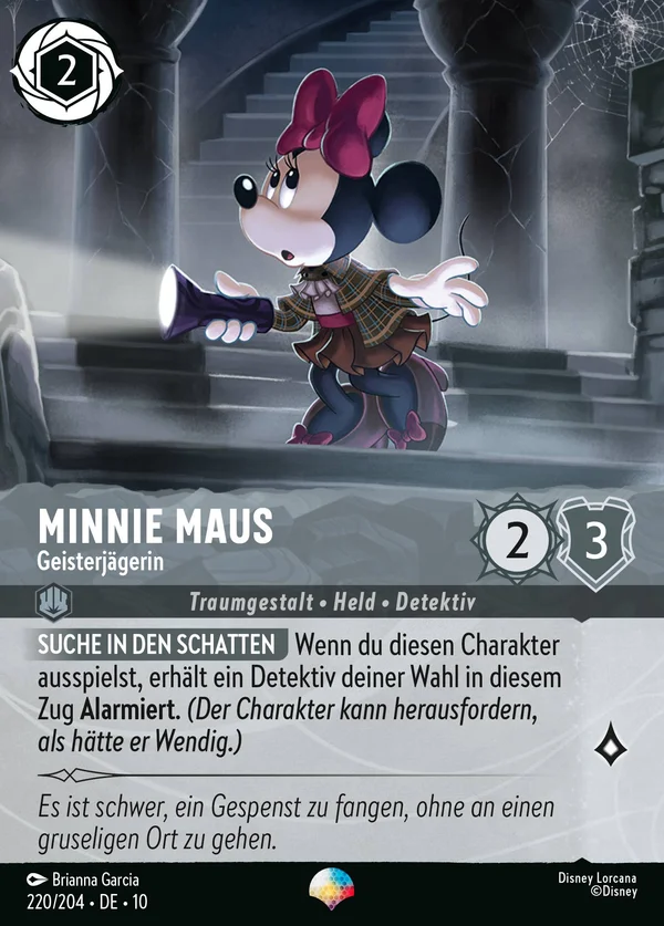 Minnie Maus - Geisterjägerin — Disney Lorcana Charakter card from Whispers in the Well