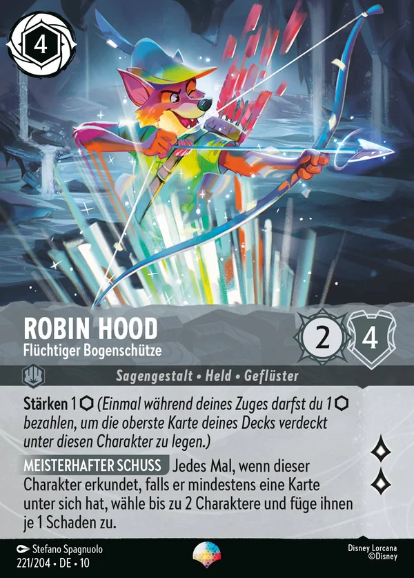 Robin Hood - Flüchtiger Bogenschütze — Disney Lorcana Charakter card from Whispers in the Well