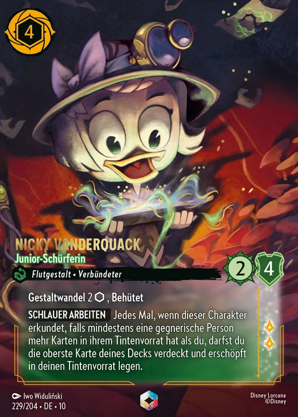 Nicky Vanderquack - Junior-Schürferin — Disney Lorcana Charakter card from Whispers in the Well