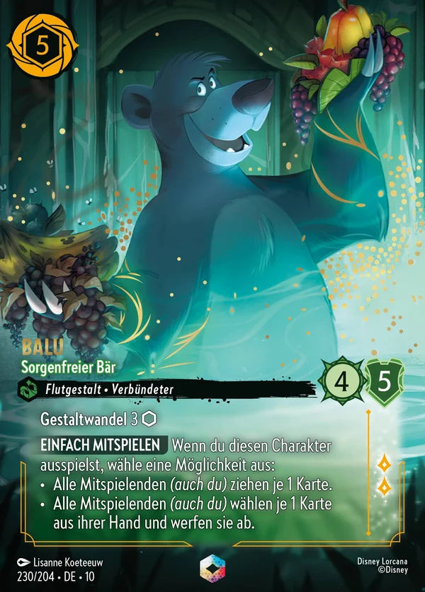 Balu - Sorgenfreier Bär — Disney Lorcana Charakter card from Whispers in the Well