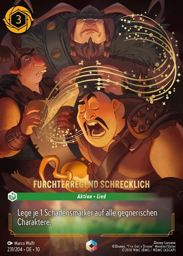 Furchterregend schrecklich — Disney Lorcana Aktion card from Whispers in the Well