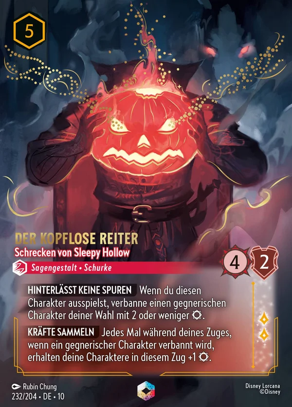 Der kopflose Reiter - Schrecken von Sleepy Hollow — Disney Lorcana Charakter card from Whispers in the Well