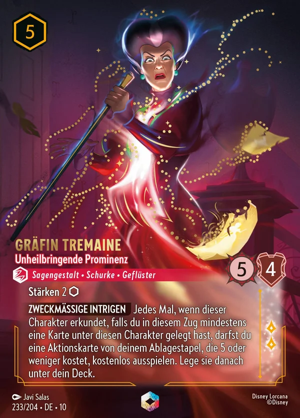 Gräfin Tremaine - Unheilbringende Prominenz — Disney Lorcana Charakter card from Whispers in the Well