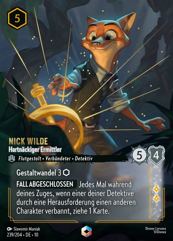 Nick Wilde - Hartnäckiger Ermittler — Disney Lorcana Charakter card from Whispers in the Well
