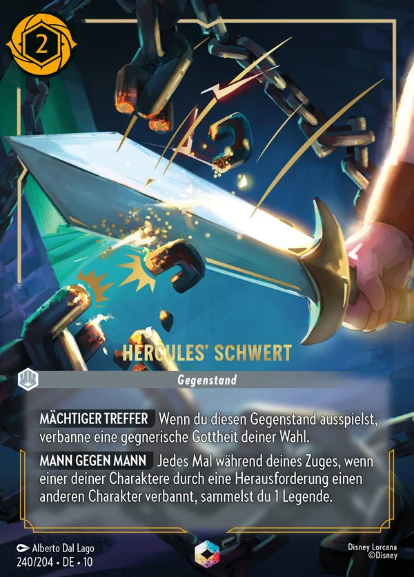 Hercules' Schwert — Disney Lorcana Gegenstand card from Whispers in the Well