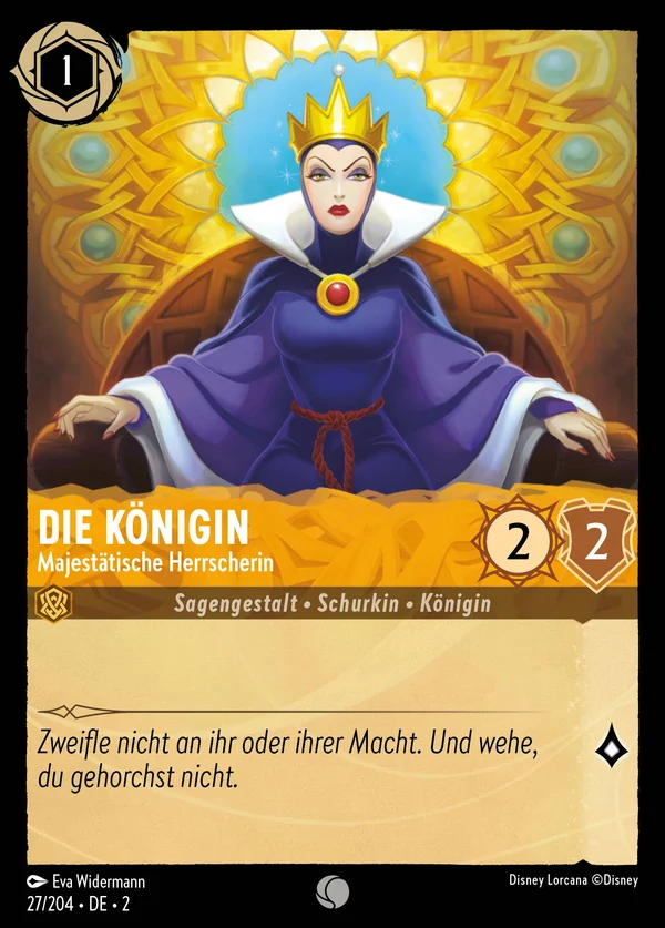 Die Königin - Majestätische Herrscherin — Disney Lorcana Charakter card from Rise of the Floodborn