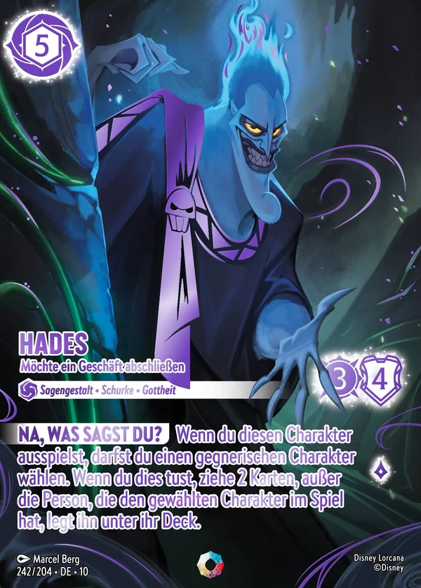 Hades - Möchte ein Geschäft abschließen — Disney Lorcana Charakter card from Whispers in the Well