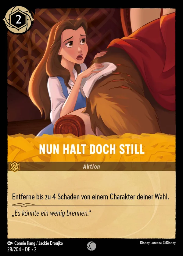 Nun halt doch still — Disney Lorcana Aktion card from Rise of the Floodborn