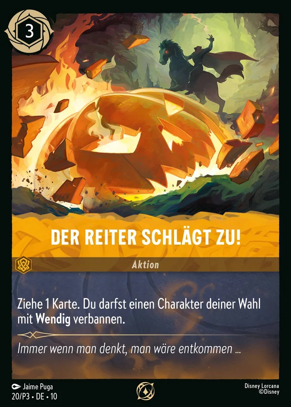 Der Reiter schlägt zu! — Disney Lorcana Aktion card from Whispers in the Well