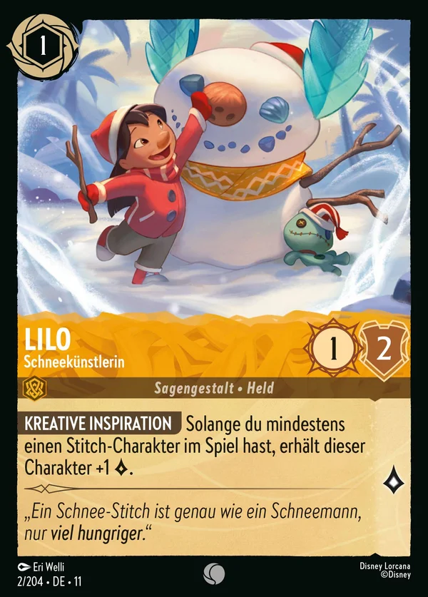 Lilo - Schneekünstlerin — Disney Lorcana Charakter card from Winterspell