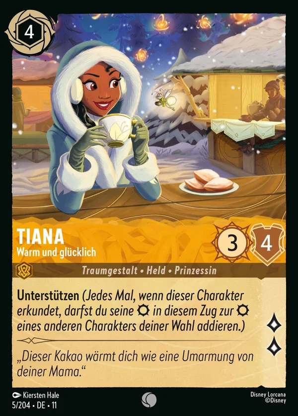 Tiana - Warm und glücklich — Disney Lorcana Charakter card from Winterspell