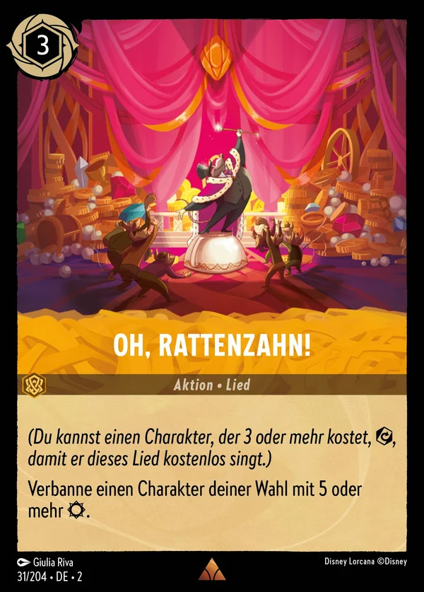 Oh, Rattenzahn! — Disney Lorcana Aktion card from Rise of the Floodborn