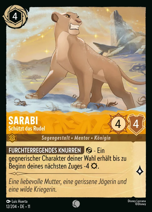 Sarabi - Schützt das Rudel — Disney Lorcana Charakter card from Winterspell