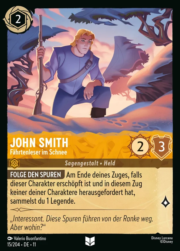 John Smith - Fährtenleser im Schnee — Disney Lorcana Charakter card from Winterspell