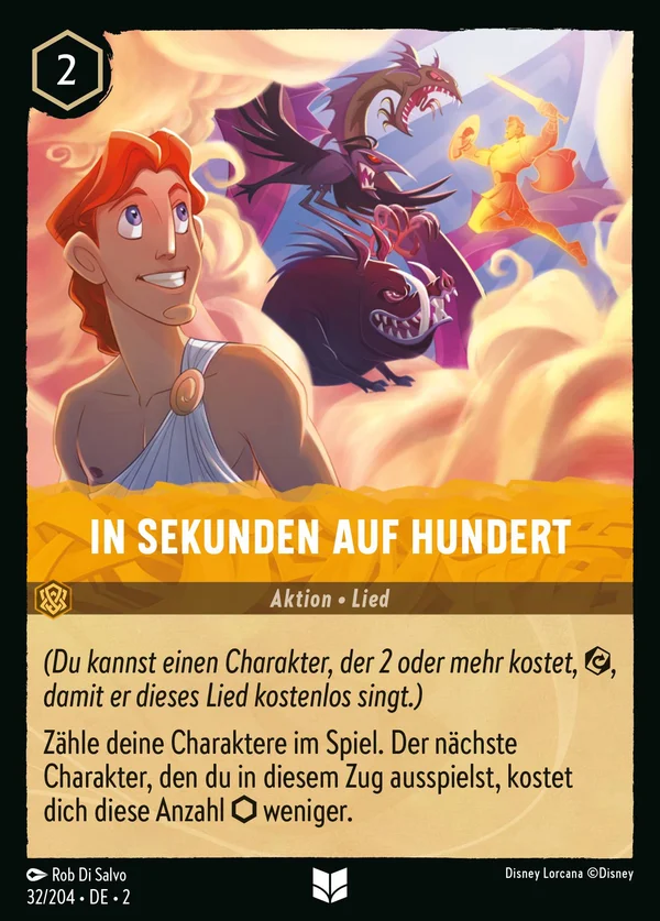 In Sekunden auf Hundert — Disney Lorcana Aktion card from Rise of the Floodborn