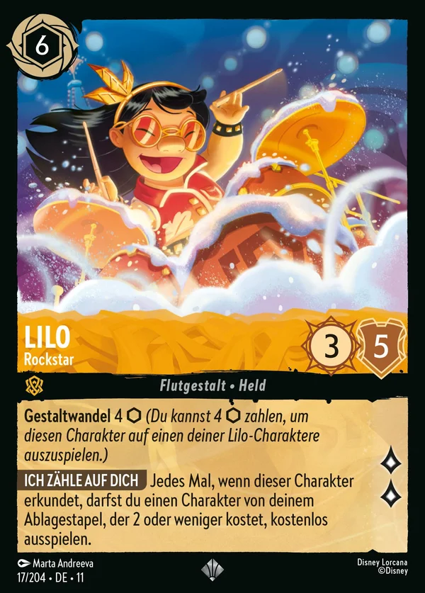 Lilo - Rockstar — Disney Lorcana Charakter card from Winterspell