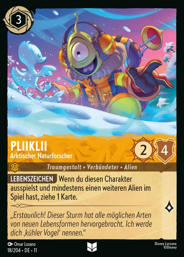 Pliiklii - Arktischer Naturforscher — Disney Lorcana Charakter card from Winterspell