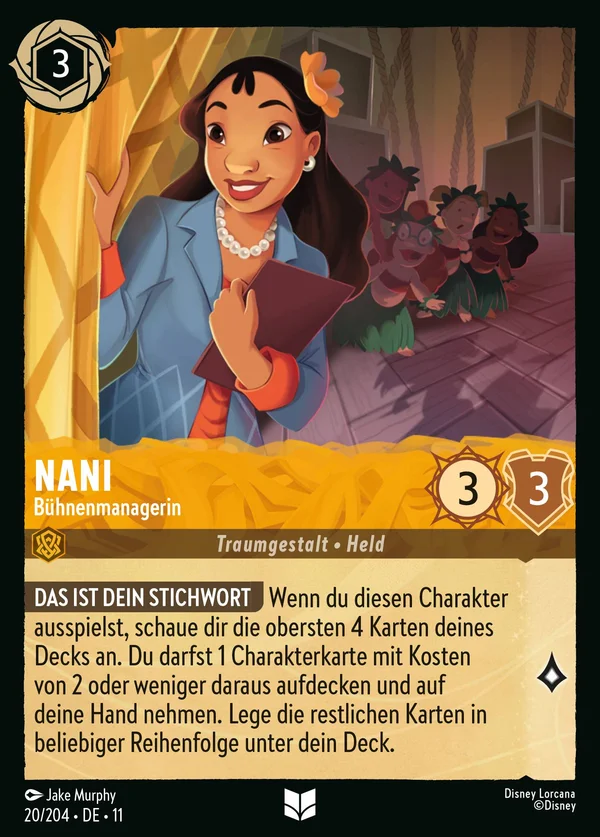 Nani - Bühnenmanagerin — Disney Lorcana Charakter card from Winterspell