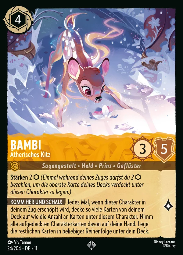 Bambi - Ätherisches Kitz — Disney Lorcana Charakter card from Winterspell