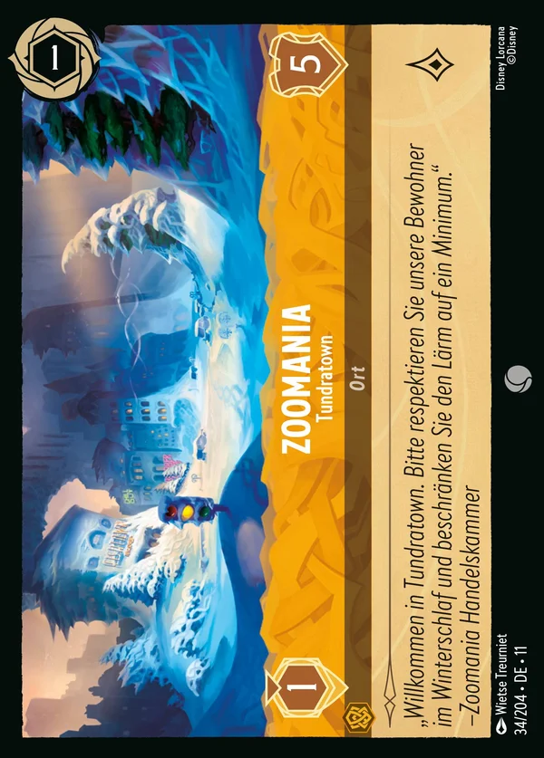 Zoomania - Tundratown — Disney Lorcana Ort card from Winterspell
