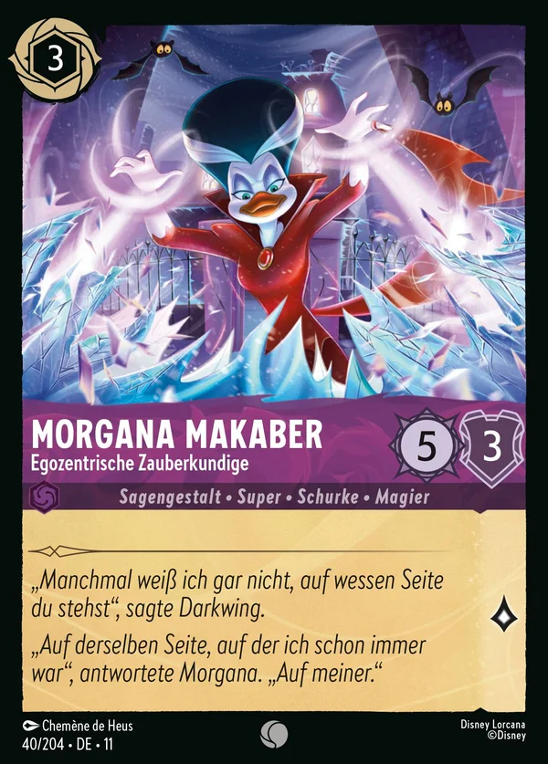 Morgana Makaber - Egozentrische Zauberkundige — Disney Lorcana Charakter card from Winterspell