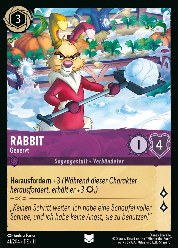Rabbit - Genervt — Disney Lorcana Charakter card from Winterspell