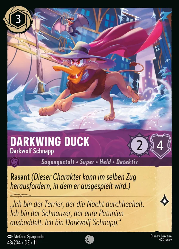 Darkwing Duck - Darkwolf Schnapp — Disney Lorcana Charakter card from Winterspell