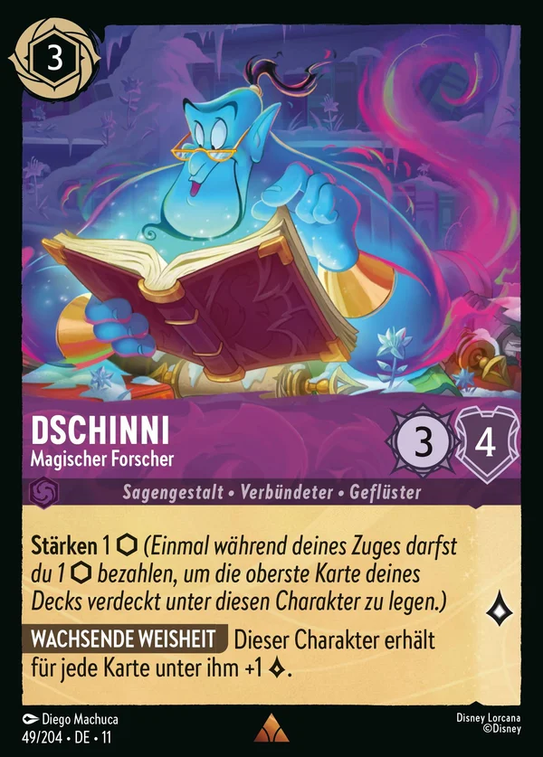 Dschinni - Magischer Forscher — Disney Lorcana Charakter card from Winterspell