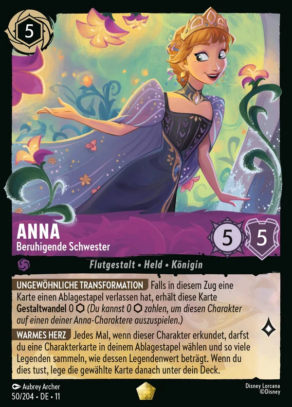Anna - Beruhigende Schwester — Disney Lorcana Charakter card from Winterspell
