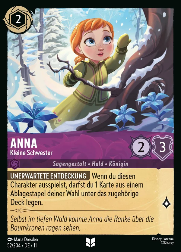 Anna - Kleine Schwester — Disney Lorcana Charakter card from Winterspell
