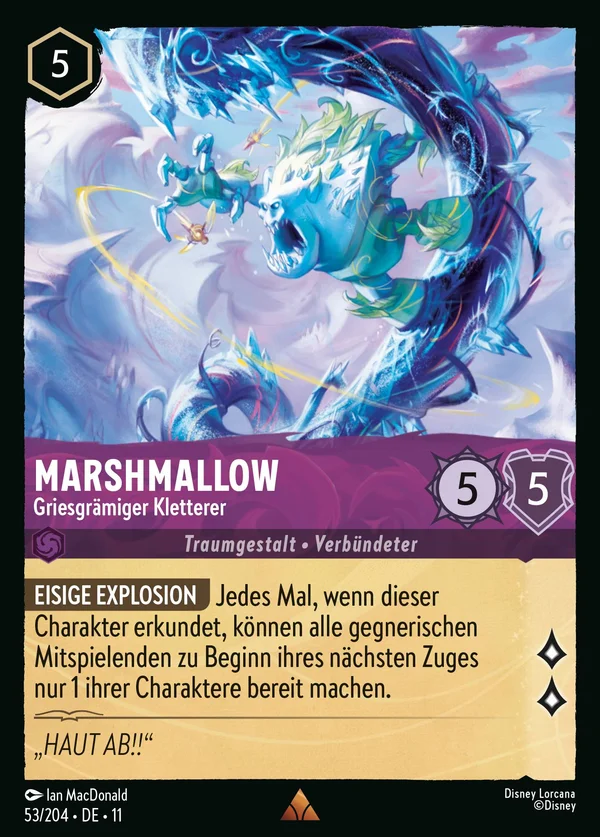 Marshmallow - Griesgrämiger Kletterer — Disney Lorcana Charakter card from Winterspell