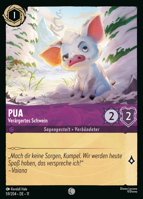 Pua - Verärgertes Schwein — Disney Lorcana Charakter card from Winterspell