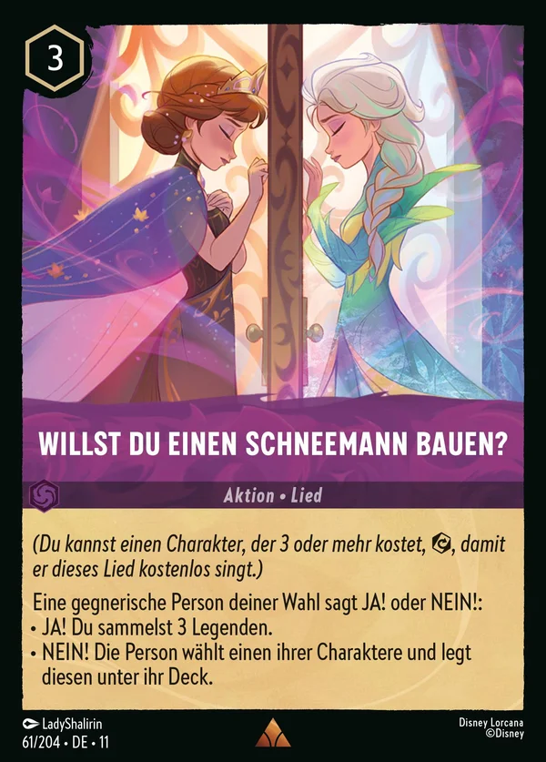 Willst du einen Schneemann bauen? — Disney Lorcana Aktion card from Winterspell