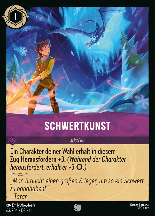 Schwertkunst — Disney Lorcana Aktion card from Winterspell