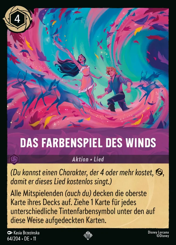 Das Farbenspiel des Winds — Disney Lorcana Aktion card from Winterspell