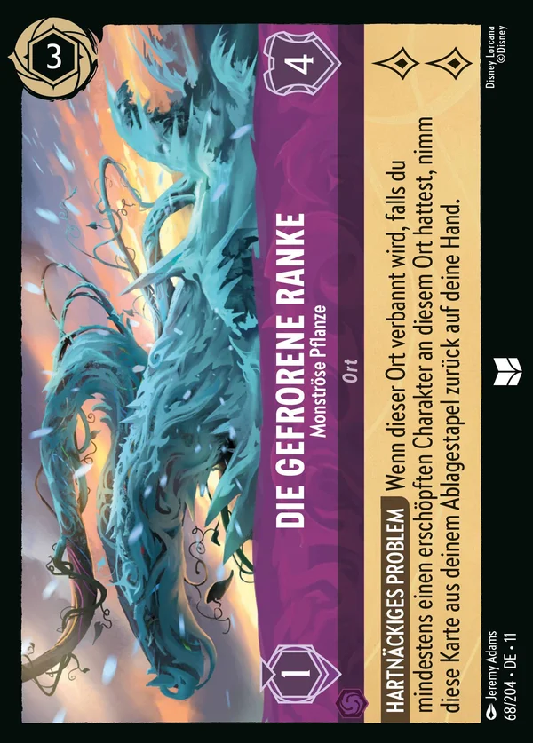 Die gefrorene Ranke - Monströse Pflanze — Disney Lorcana Ort card from Winterspell