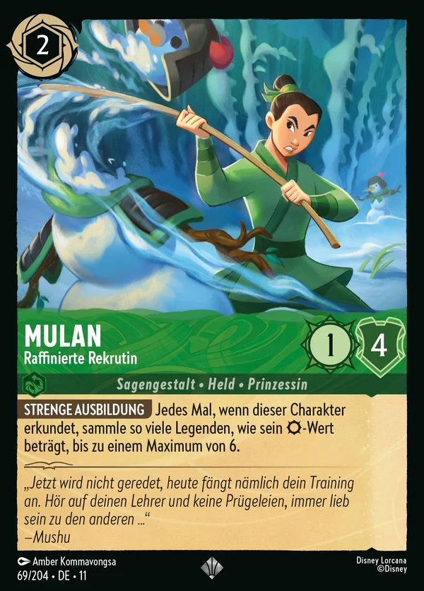 Mulan - Raffinierte Rekrutin — Disney Lorcana Charakter card from Winterspell