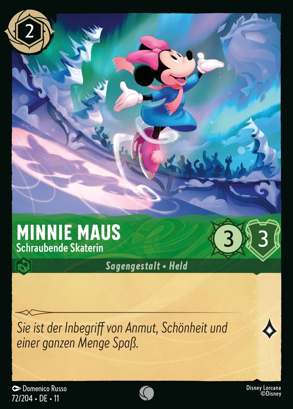 Minnie Maus - Schraubende Skaterin — Disney Lorcana Charakter card from Winterspell