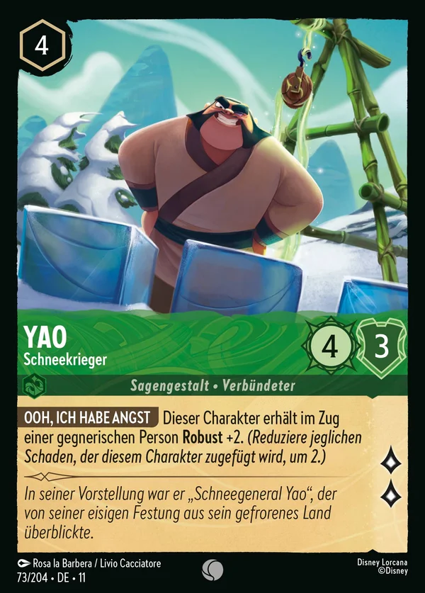 Yao - Schneekrieger — Disney Lorcana Charakter card from Winterspell