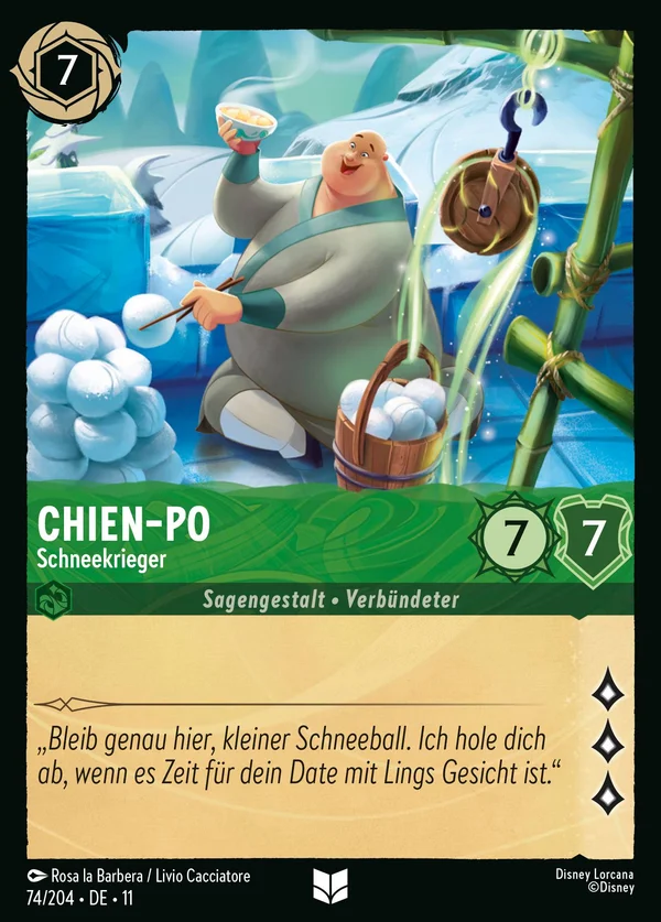 Chien-Po - Schneekrieger — Disney Lorcana Charakter card from Winterspell